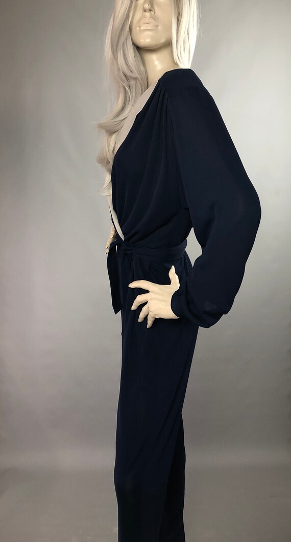 Anne Tyrrell Jumpsuit | 1970s Jersey Wrap Playsui… - image 4