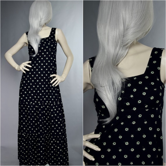 Top Shop Maxi | 1970s Ditsy Dress | Floral Print F