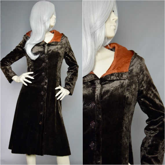 Jeff Banks Velvet Coat | 70s Panne Velvet Jacket |