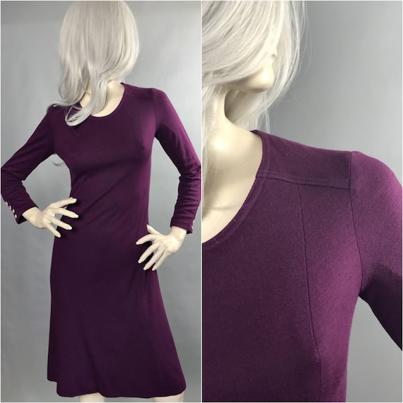 Byzantium Boutique Dress | 70s Jersey Midi | A-Lin