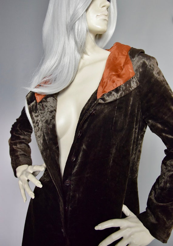 Jeff Banks Velvet Coat | 70s Panne Velvet Jacket … - image 9