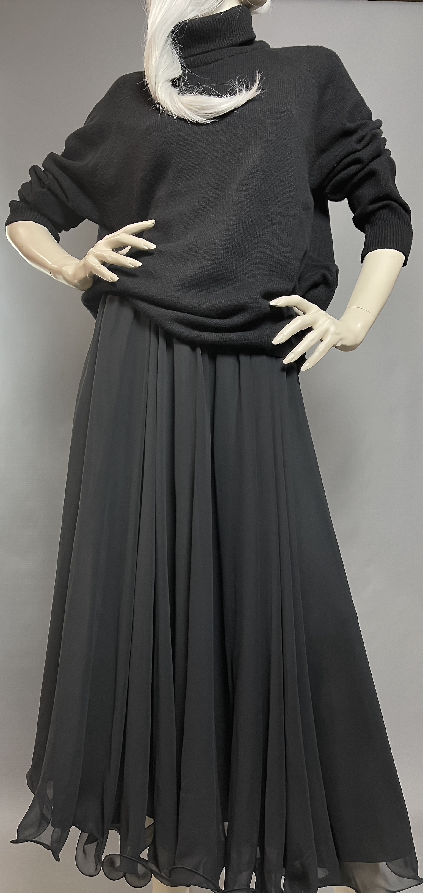 Jupe Midi Frank Usher Ivoire Taille 10 – Mousseline Ligne A, Cérémonie