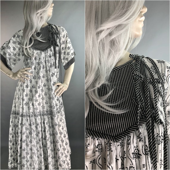 ANNE TYRRELL Kaftan | Monochrome Maxi Tunic | Kur… - image 1