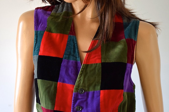Ossie Clark Harlequin Patch Tailored Couture Velve