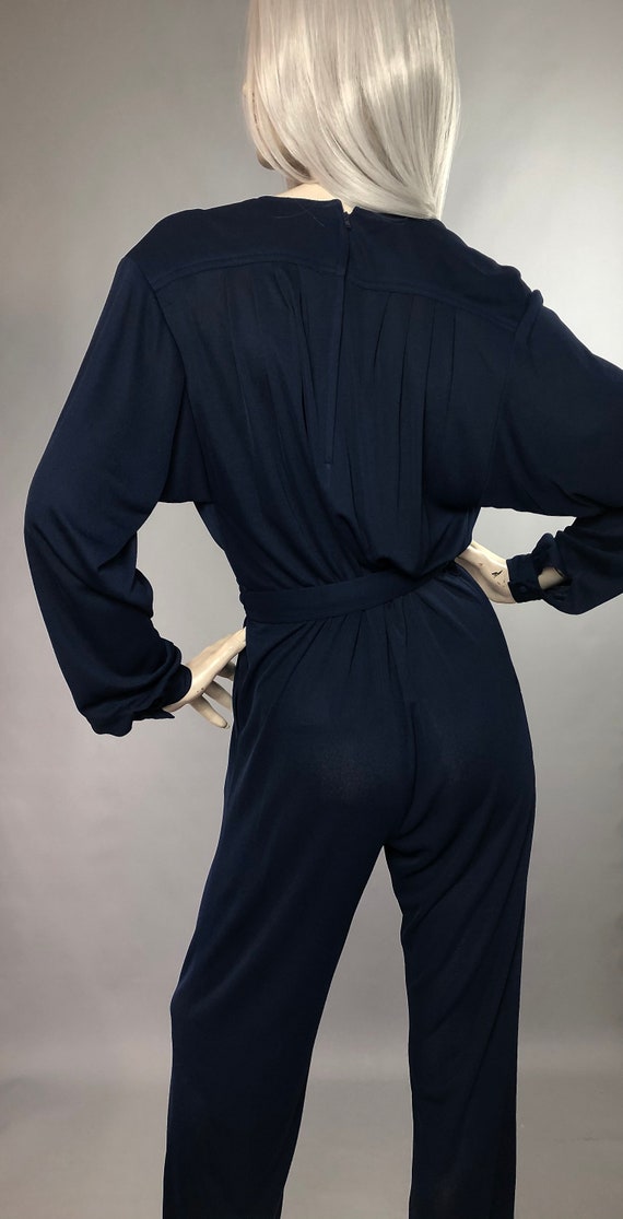 Anne Tyrrell Jumpsuit | 1970s Jersey Wrap Playsui… - image 6