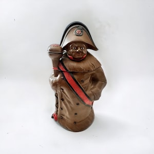 Very Rare Antique Figural Napoleon Tobacco Jar Humidor Germany
