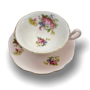 Pink EB Foley China Tea Cup and Saucer Teacup Set