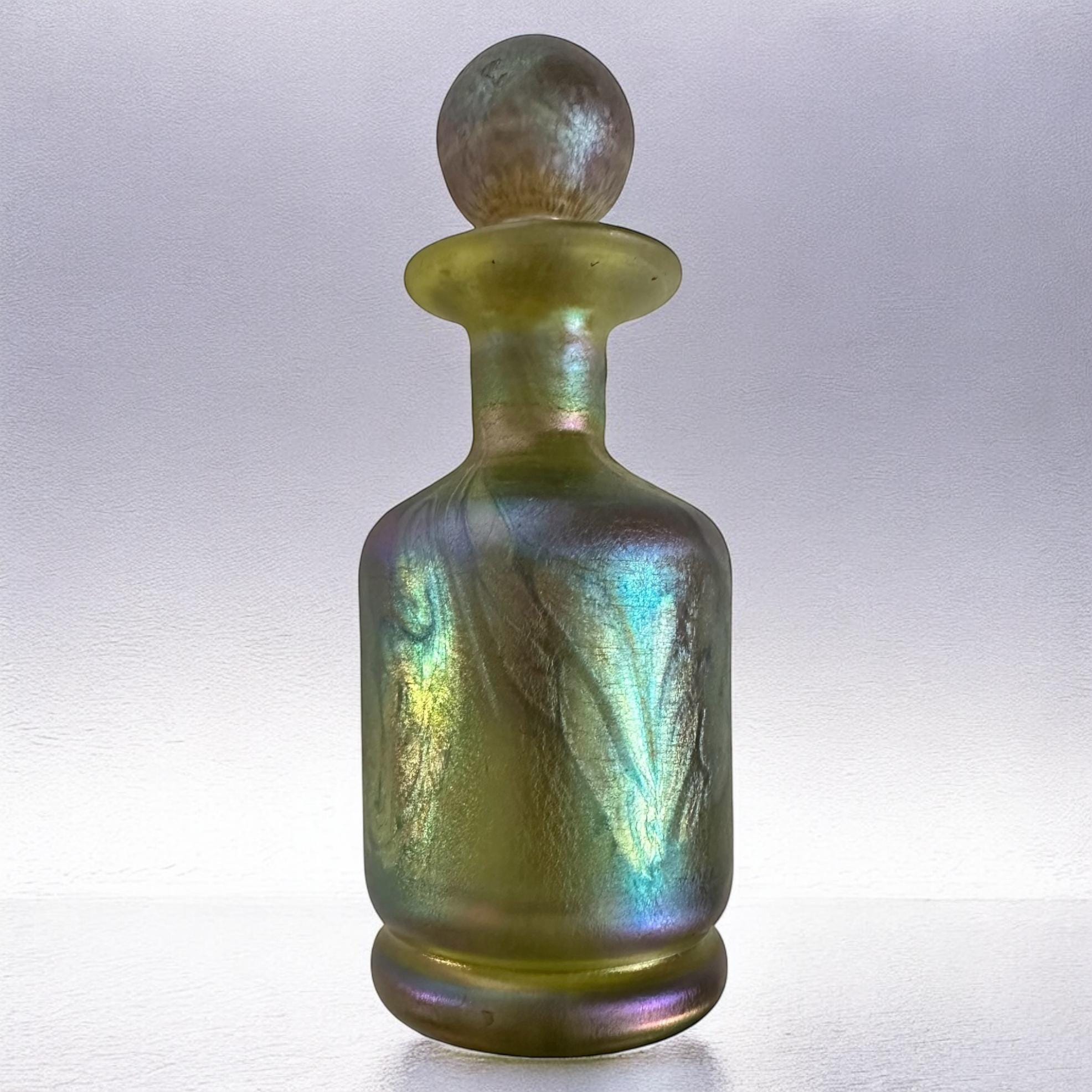 Art Nouveau Louis Comfort Tiffany Favrile Perfume Art Glass Bottle