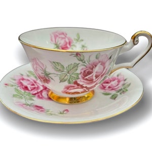 Taza de té y platillo de porcelana Windsor