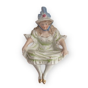 Antique Schafer & Vater German Bawdy Bisque Naughty Flipper Barrison Sister Risqué Figurine Burlesque.