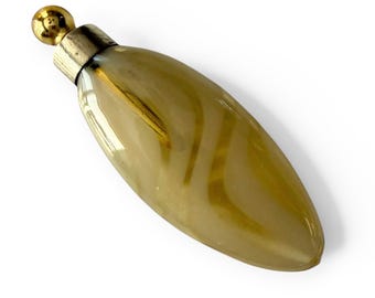 Antyczny czeski flakon na perfumy Bosom – korek ze szkła rtęciowego – szklany flakon na perfumy, ok. 1900–1920 r.