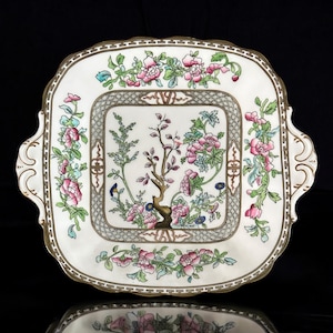 Antique Coalport Indian Tree Cake Plate
