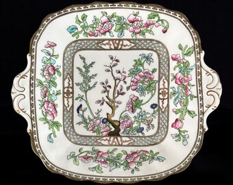 Antique Coalport Indian Tree Cake Plate