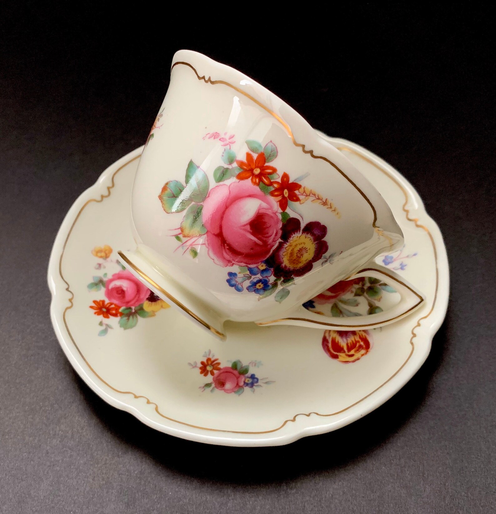 Antique Royal Doulton China Tea Cup & Saucer Teacup Set Etsy