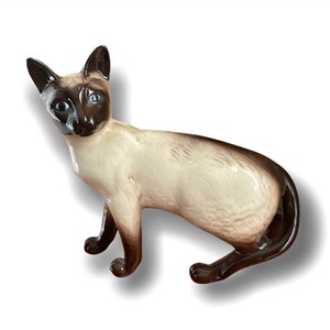 Large Beswick Siamese Cat Standing Figurine
