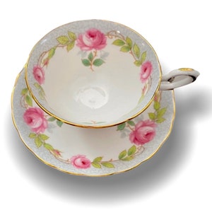 Hand Painted Tuscan China Tea Cup & Saucer Teacup