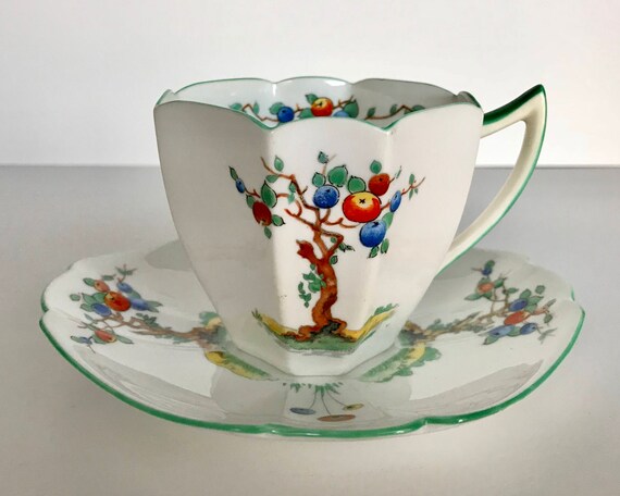 Unmarked Shelley CRABTREE Queen Anne Tea Cup and Saucer