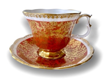 Royal Albert China Tea cup and Saucer Buckingham Series Teacup Set