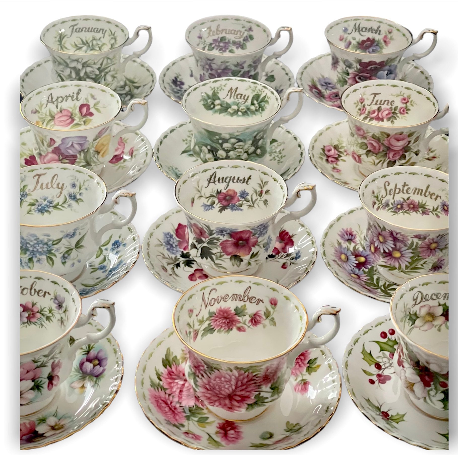 Teacup Royal Albert Months Of The Year Royal Albert Birthday Month