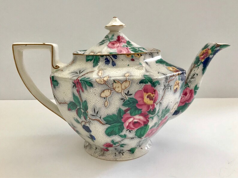 Large Crown Ducal Ascot Chintz Teapot image 0