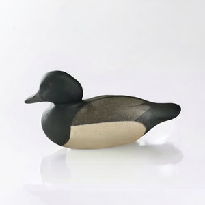 Merle Franklin Dunville Bluebill Working Decoy With Glass Eyes Wood Duck Primitive