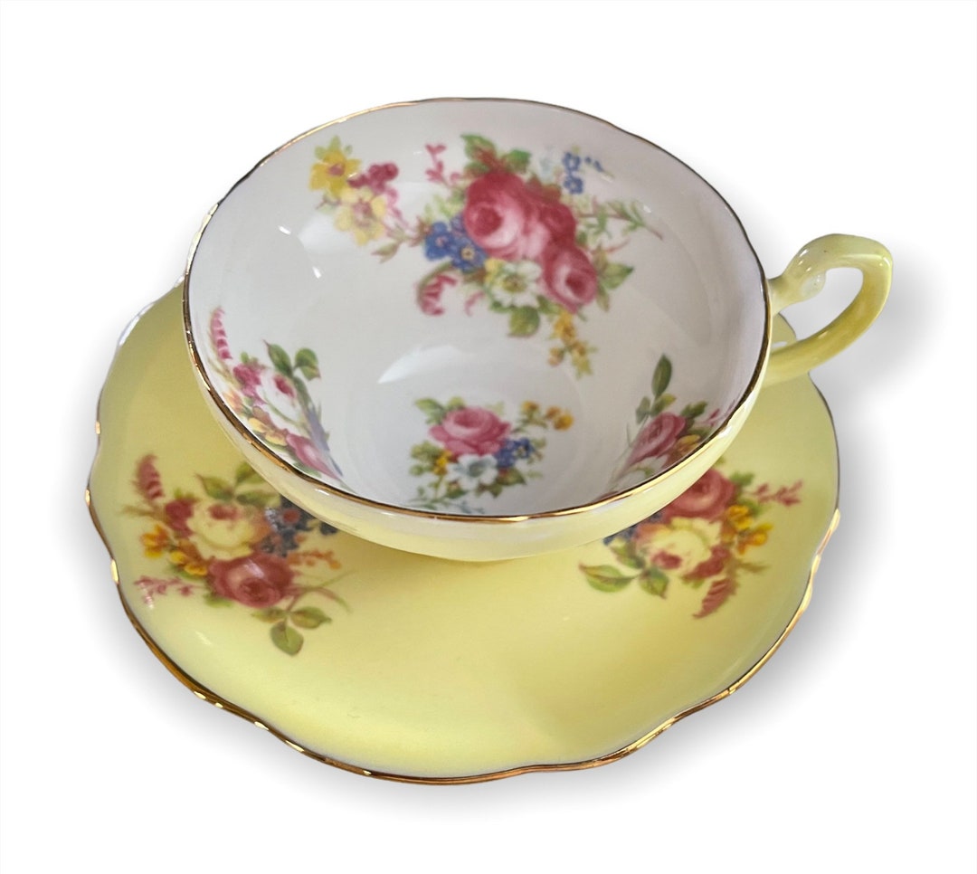 Yellow EB Foley China Tea Cup and Saucer Teacup Set - Etsy