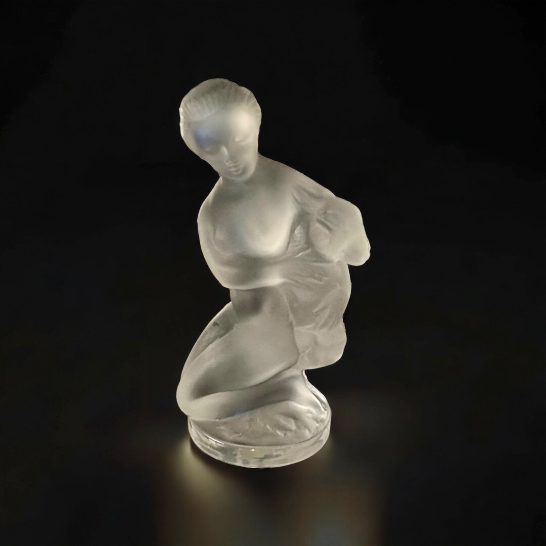 Lalique Signed Crystal Nude Lady Diana the Huntress With Fawn Figurine France - Etsy