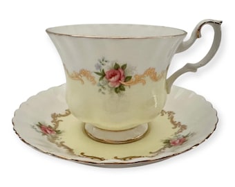 Royal Albert Yellow "Invitation Series"  Tea Cup & Saucer Duo