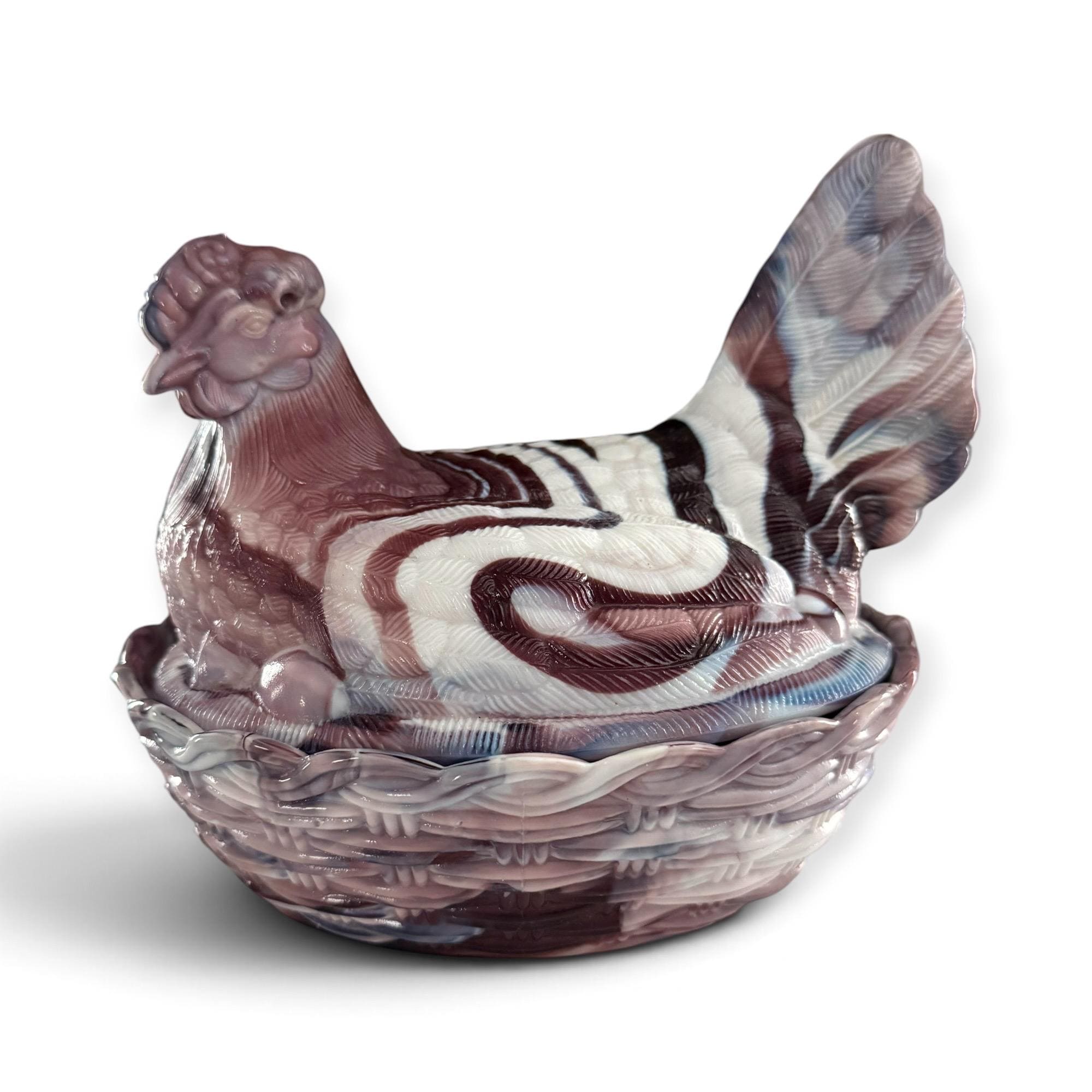 Glass hen on nest - Etsy 日本