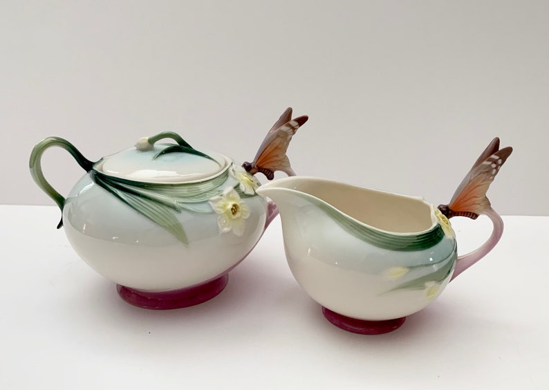 Beautiful Franz Porcelain Papillon Butterfly Tea Set With Etsy
