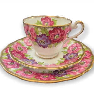 Royal Standard Trio Carman China-theekop, schotel en bord