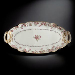 Antique Porcelain Haviland Limoges 13” Tray Plate