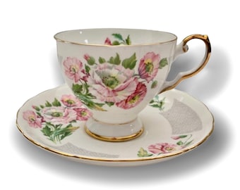 Tuscan Birthday Flowers China Tea Cup & Saucer Teacup Duo