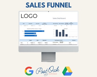 Sales Funnel - Google Spreadsheet, Sales Tracking, CRM -Lite, Template, Easy