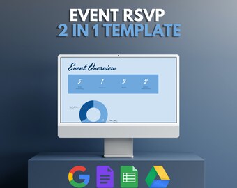 Digital Invitation and Guest Tracker - Google Form and Sheet, 2-in-1 Template, Digital, Dashboard, Party, Event RSVP