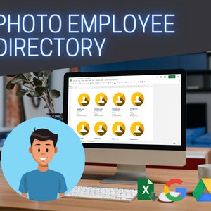 Business Employee Directory, Google Spreadsheet, Contact Info, Small Business, Template, Easy