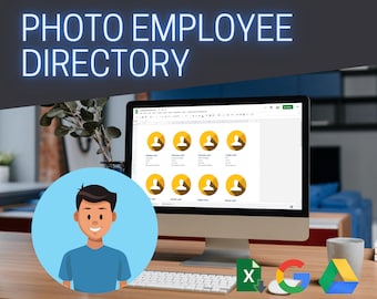 Business Employee Directory, Google Spreadsheet, Contact Info, Small Business, Template, Easy