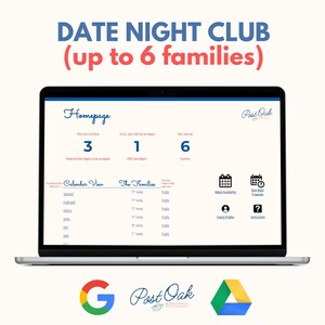 Coordenador de encontro noturno do Planilhas Google - Troque cuidados infantis com seus amigos e familiares mais próximos! - Planejador, modelo, fácil