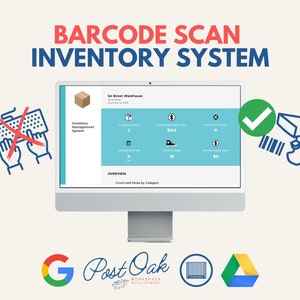 Unique Barcode Scan Inventory Management System - No Typing - Google Spreadsheet, Serial Numbers, MAC Addresses, Template, Easy