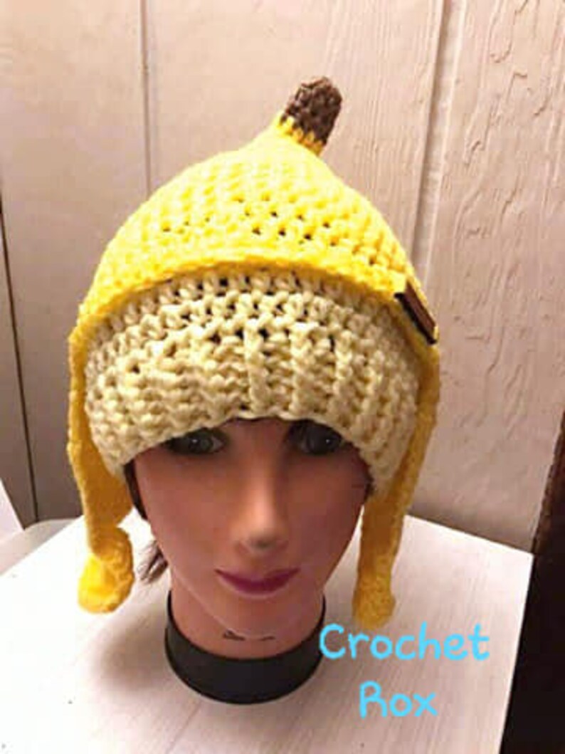 banana costume winter hat CROCHET 