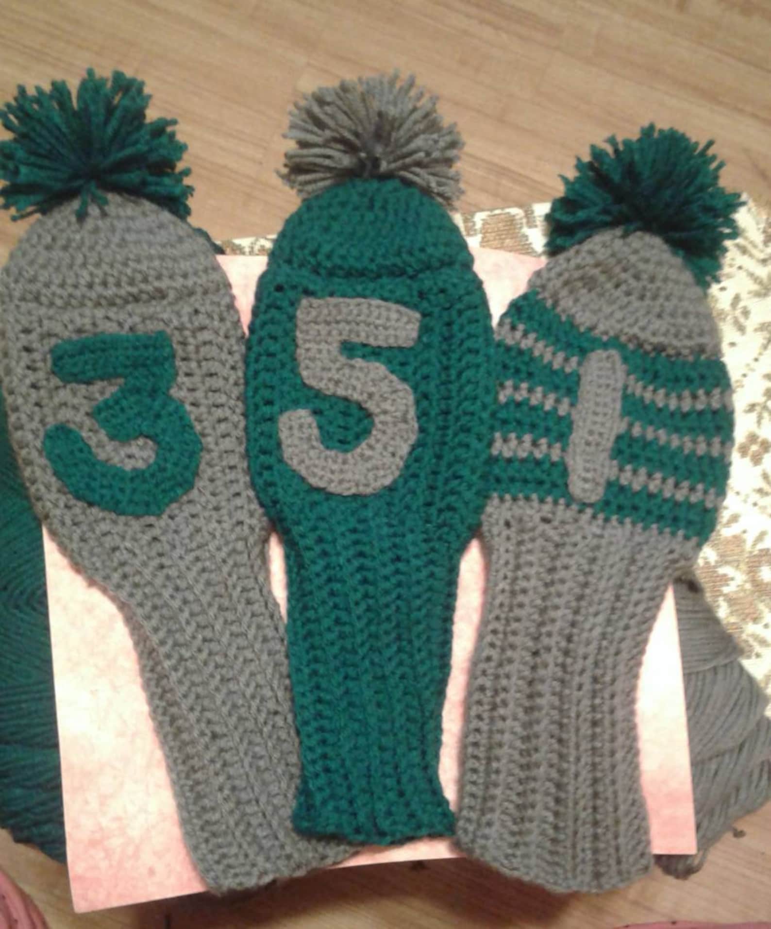 Crocheted Golf Club Covers Novelty Golf Club Covers Etsy