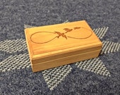 Wood Trinket Box Infinity Bird Pyrography Wood Burned Box
