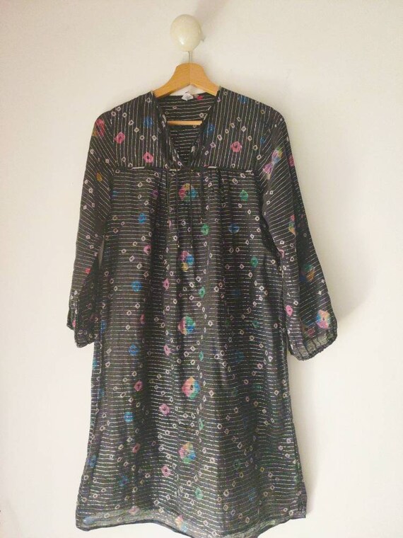 Vintage India gauze midi dress