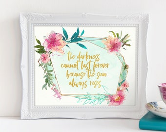 Bereavement Watercolor Printable Gift, Pregnancy Loss, Infant Loss - The Sun Always Rises,