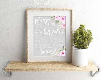 Don't Say Bride Necklace Game Printable Bridal Shower | Etsy