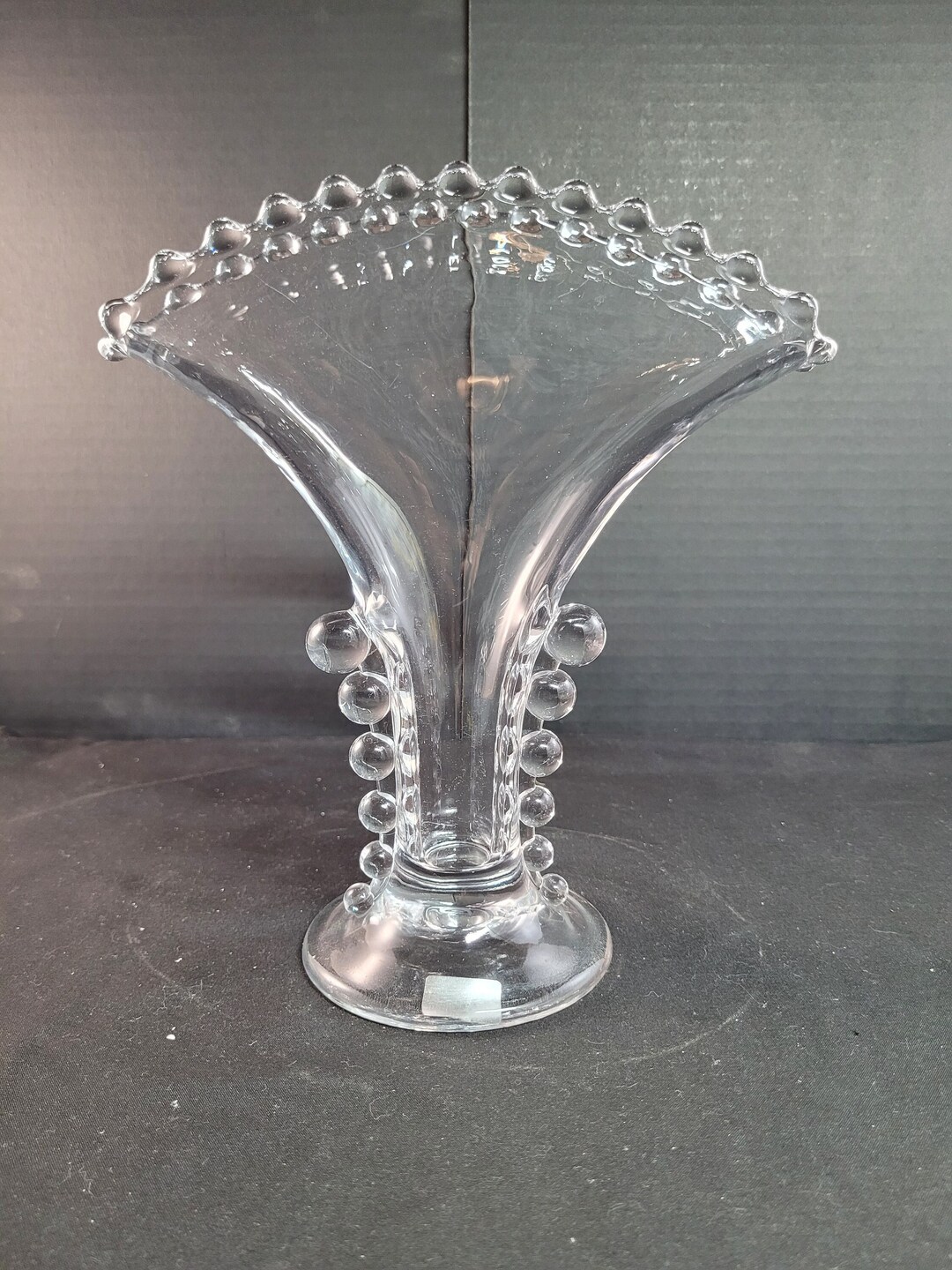 Vintage Imperial Glass Fan Vase Imperial Candlewick Fan Vase Etsy