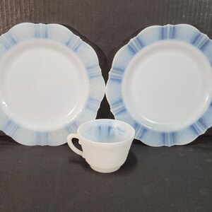 Vintage MacBeth-Evans Amerikaanse lieverd Monax glazen lunchbord of -beker