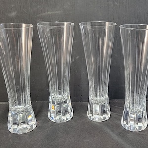 Vintage Rosenthal Patricia Crystal Water Goblets Set of 4 Blown Glass 6 1/8” German Stemware