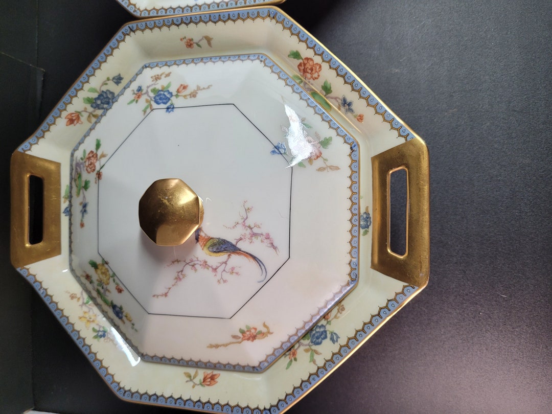Vintage Theodore Haviland Chambord Serving Bowl With Lid Limoges France
