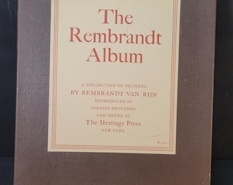 Vintage The Rembrandt Album Book, Collection of Rembrandt Pictures, Art Reproduction Portfolio, Antique Art Book, Gift for Artist